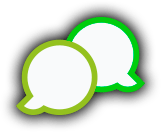 Cartoon Speech bubbles, green